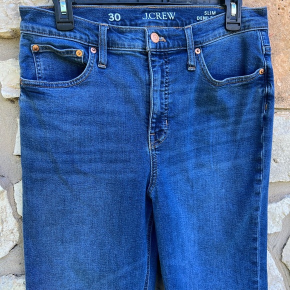 J. Crew Slim Demi Boot Jean Size 30 Blue - Picture 5 of 7